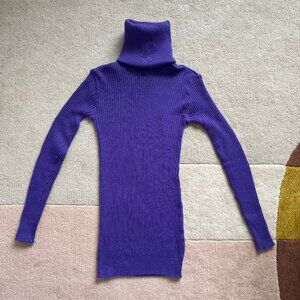 1960s Pierre Cardin for Bonwit Teller Mod Wool Rib Turtleneck Sweater Size 42